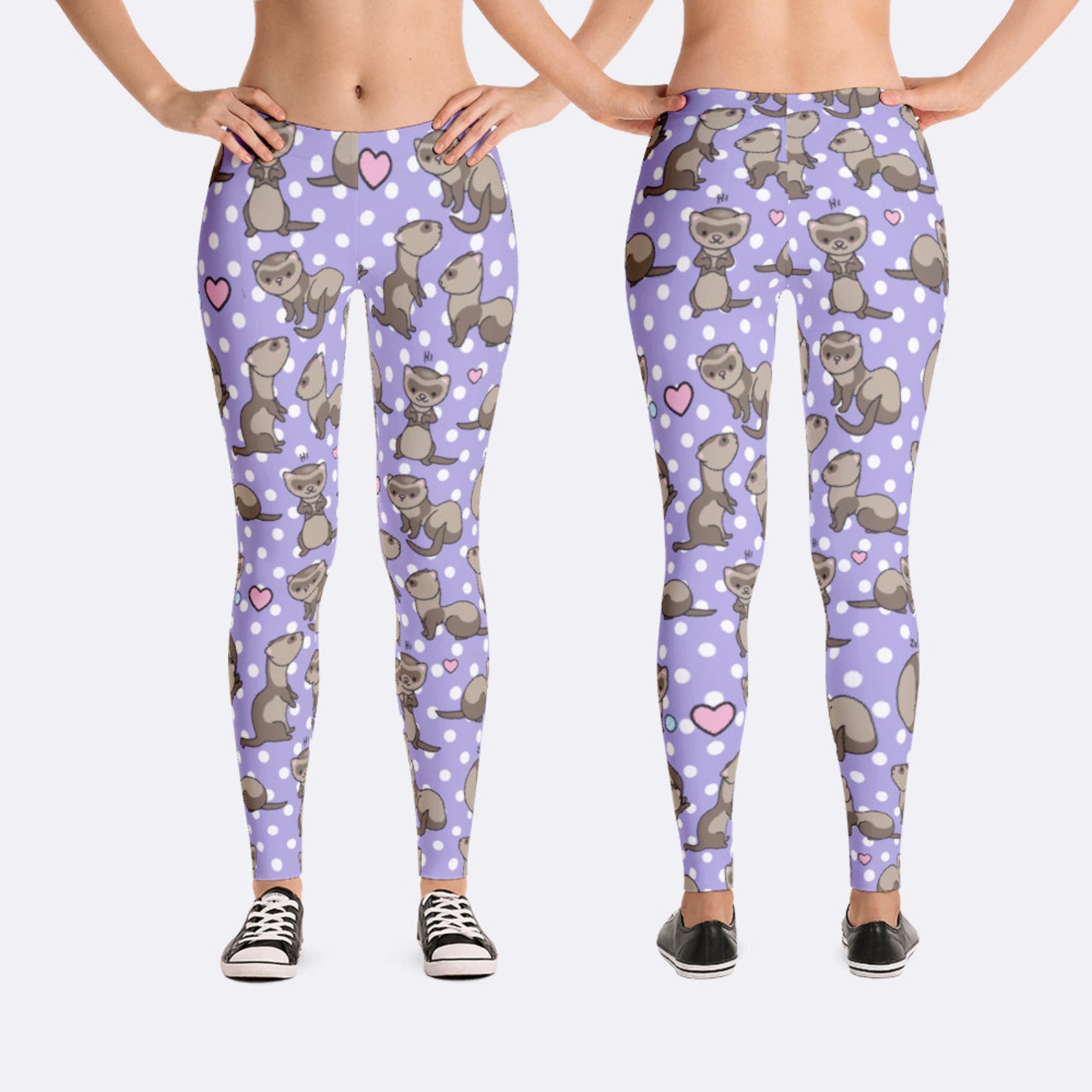 Ferret Leggings Ferret Pants Ferret Clothing Kawaii Etsy