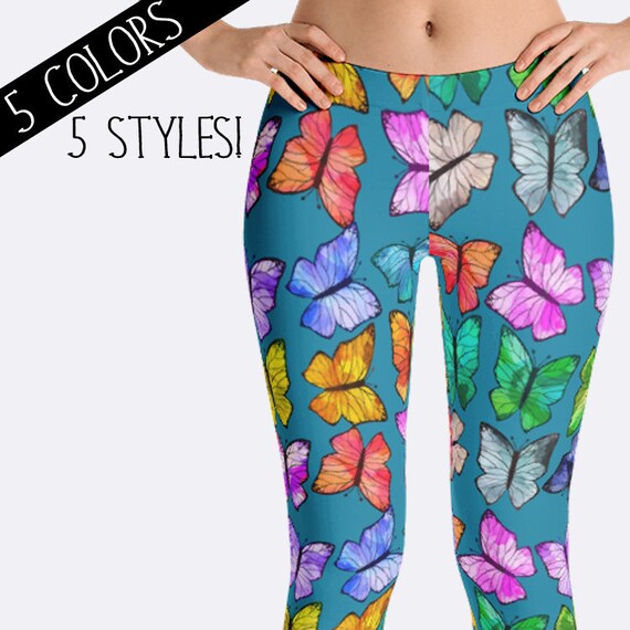 Butterfly Leggings Butterfly Pants Butterfly Clothing Etsy