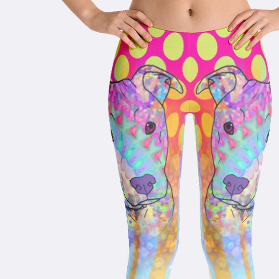 Pitbull Leggings Dog Leggings Colorful 