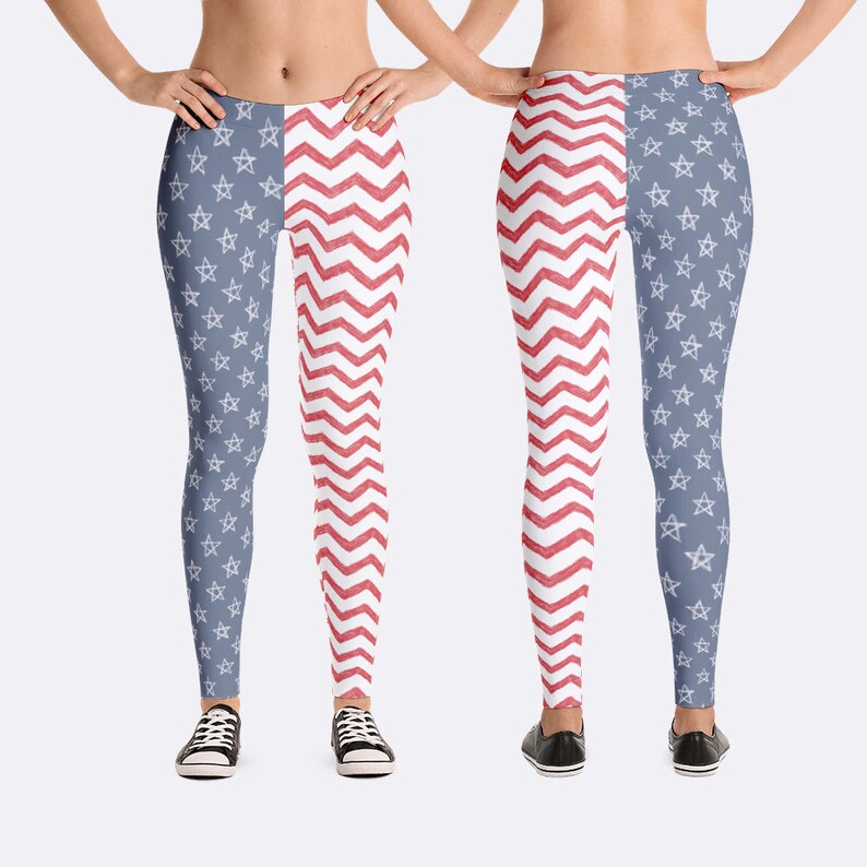 Patriotic Leggings American Flag Leggings America Leggings Etsy