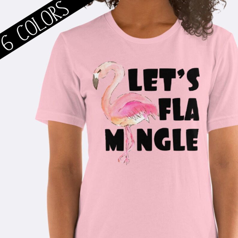 Flamingo Shirt Funny Pun Shirt Let's Flamingle Shirt - Etsy