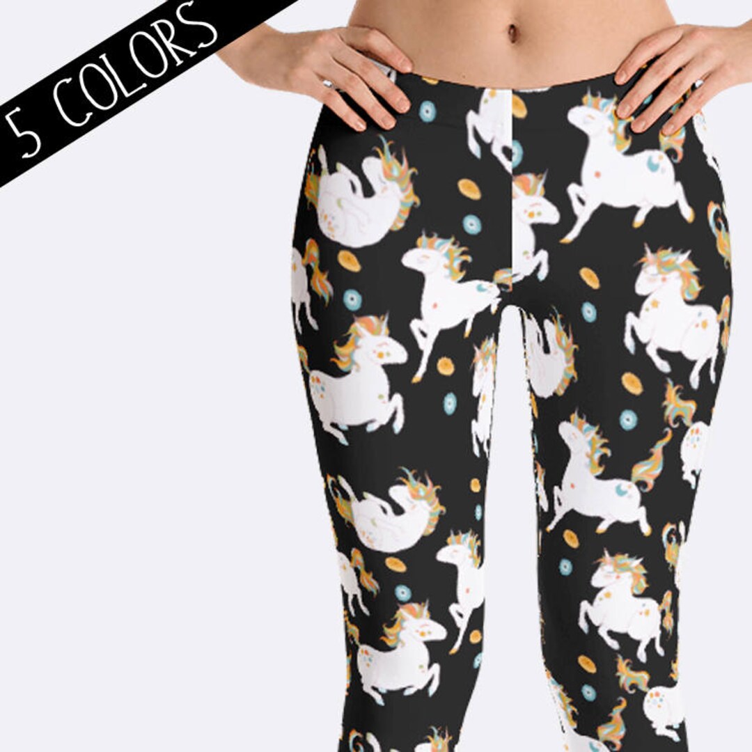 Unicorn Leggings Unicorn Clothing Fantasy Leggings Unique Etsy