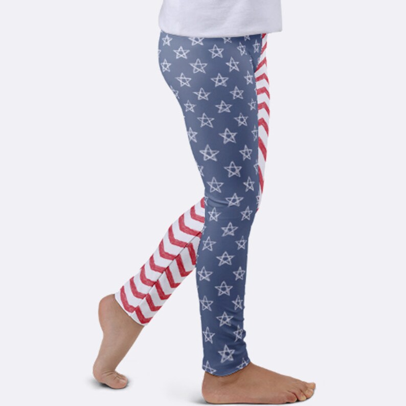 Patriotic Leggings American Flag Leggings America Leggings Etsy