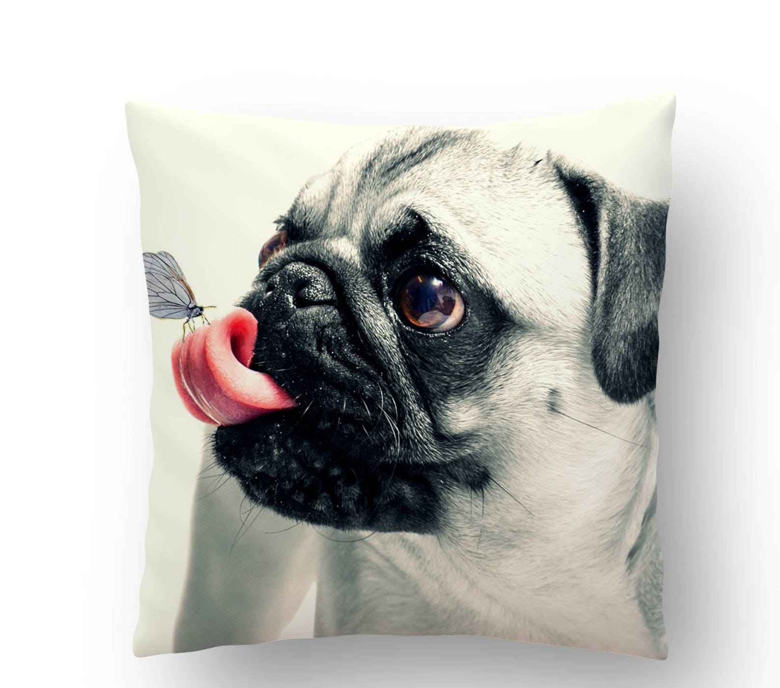 Pug Pillow Pug Throw Pillow Throw Pillow Pug Dog Pillow Etsy