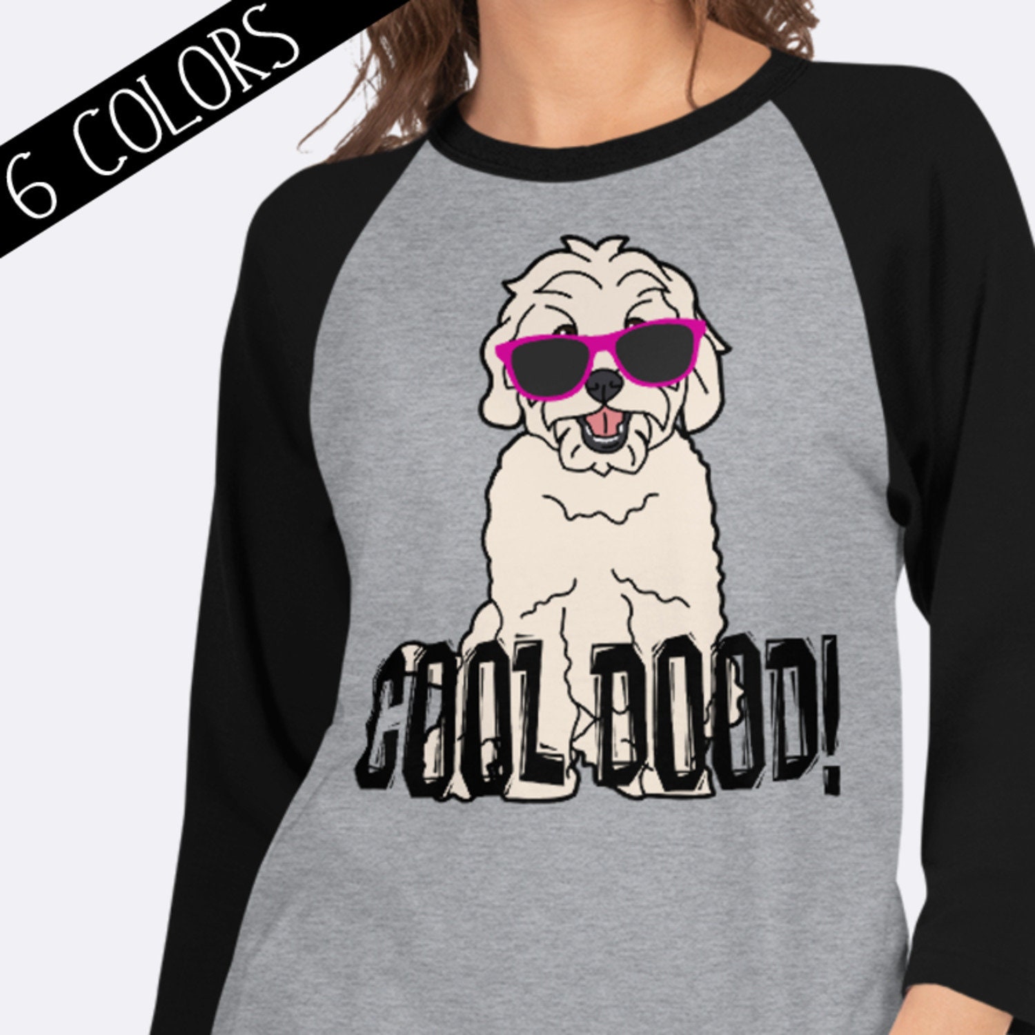 dog raglan shirt