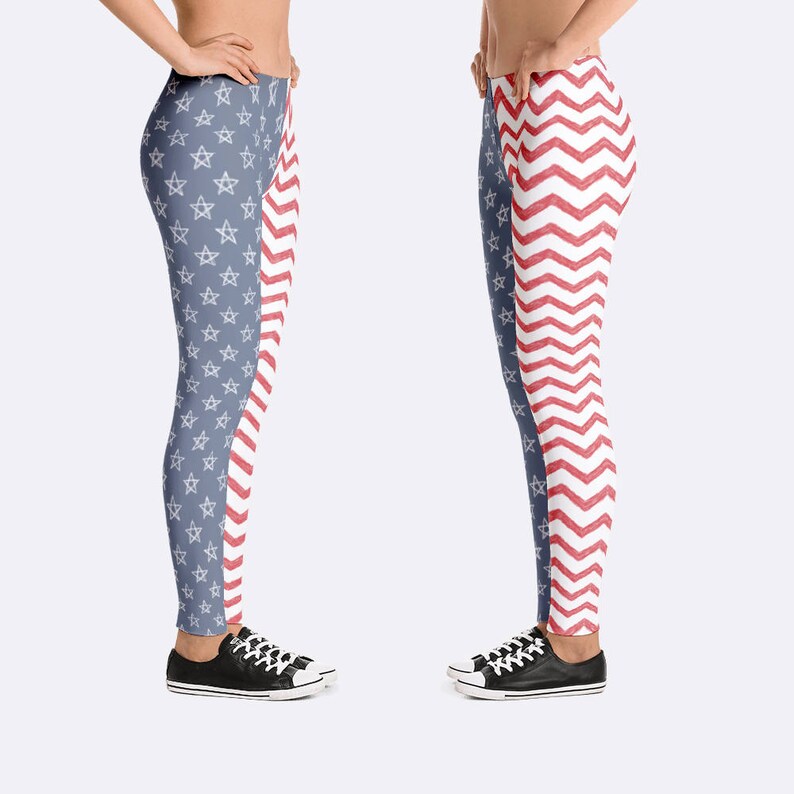 Patriotic Leggings American Flag Leggings America Leggings Etsy