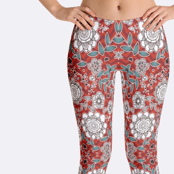 ladies floral leggings