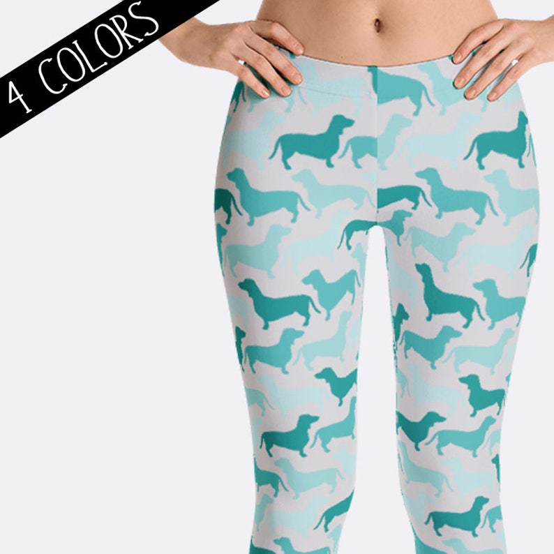 Dachshund Leggings Ladies Leggings Dog Leggings Wienie Dog Etsy