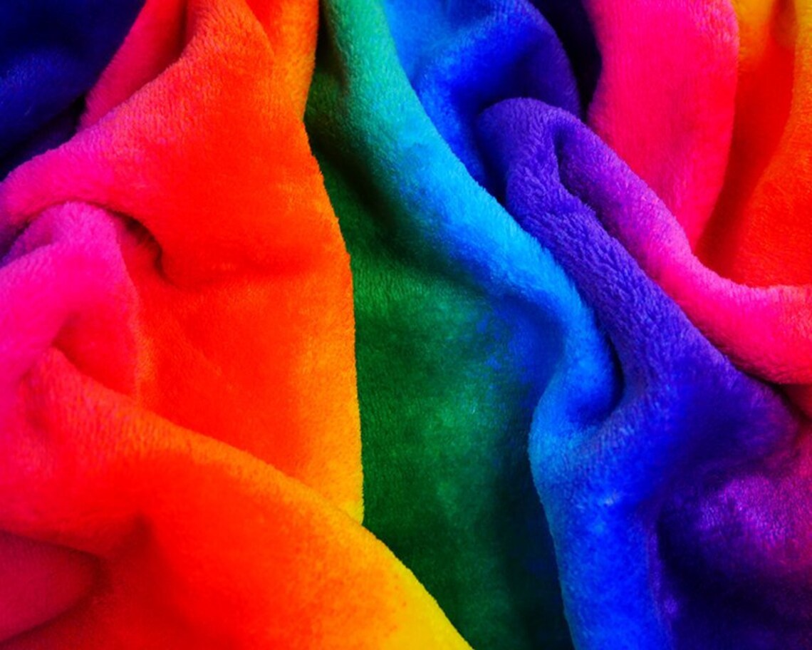 Rainbow Cuddle Fleece Super Soft Etsy