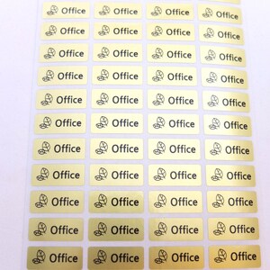 Waterproof GOLD Name Sticker Small Size (156 Stickers) ONE ICON Design