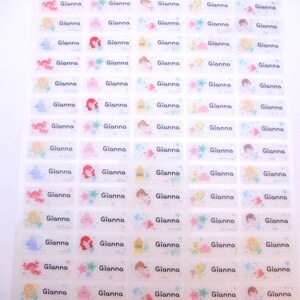 Waterproof Name Sticker Small Size 156 Stickers Clear WhiteVivid Silver Hologram Mixed Color Pearl Metallic