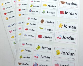 Waterproof CUTIE Mixed Size Name Sticker (81 Stickers)
