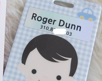 Waterproof HOLOGRAM Name Sticker (Large) - Mixed Design (80 stickers)