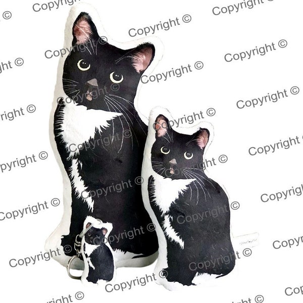 Tuxedo Cat Pillow Novelty Tuxedo Cat Shaped Plushie Pillow Pride Cat Pillow Cat Lover Gift LGBTQ Ally Plush Toy Pillow Cat Cartoon Pillow