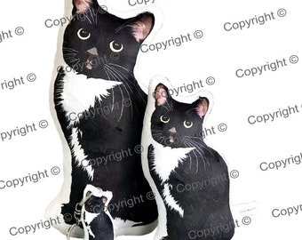 Tuxedo Cat Pillow Novelty Tuxedo Cat Shaped Plushie Pillow Pride Cat Pillow Cat Lover Gift LGBTQ Ally Plush Toy Pillow Cat Cartoon Pillow