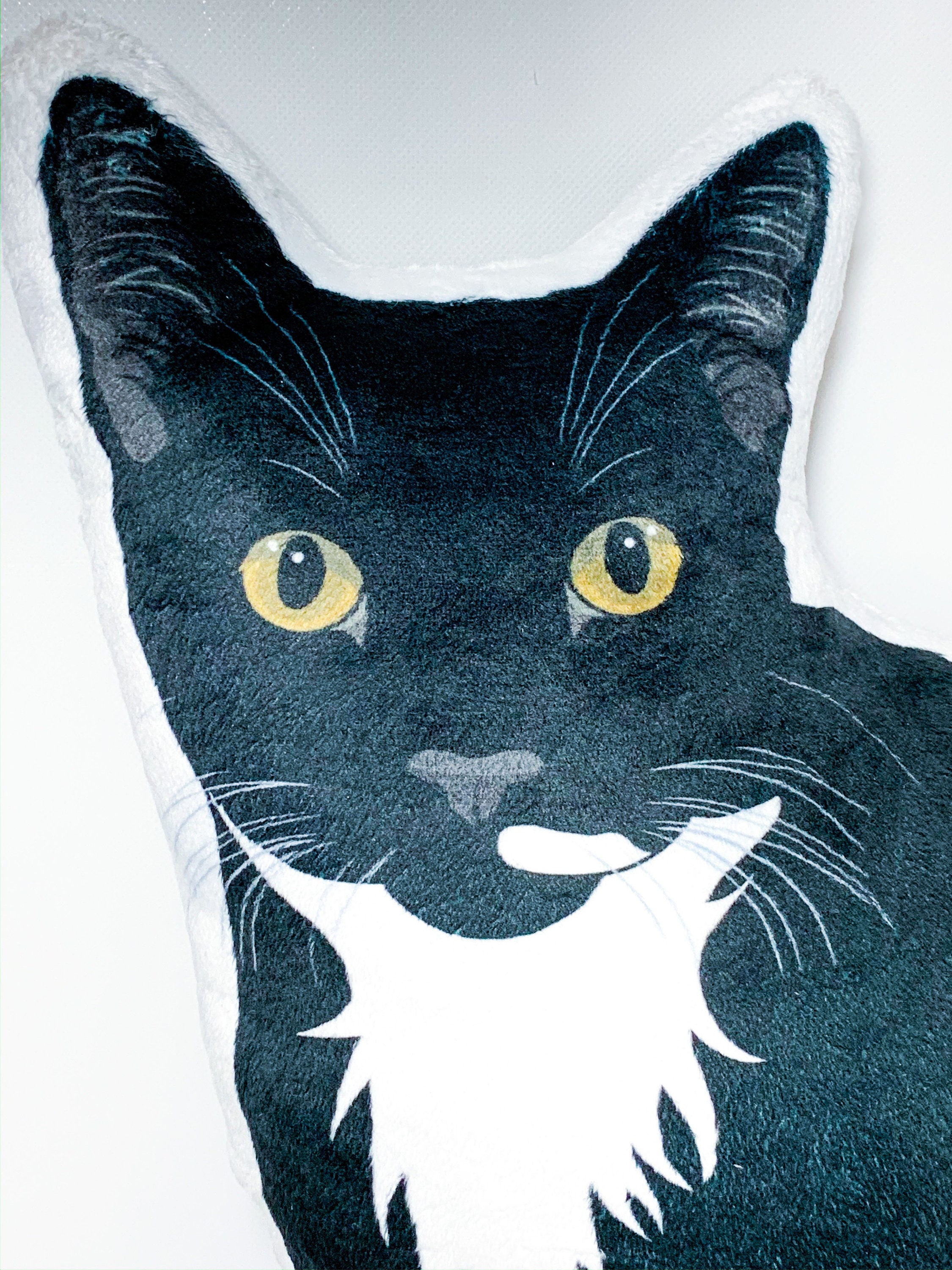 Tuxedo Cat Plushie Cat Shaped Plush Pillow Black and White Cat Etsy