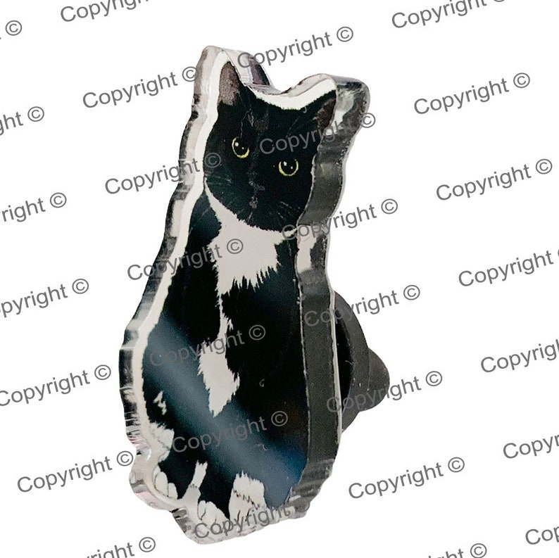 Tuxedo Cat Pin Cat ACRYLIQUE Pin Cat Pin Tuxedo Cat Lovers Cat Mom Cat Dad Cool Cat Stuff Tuxedo en forme de Pin Tuxedo Broche Chat Pinback Button image 3