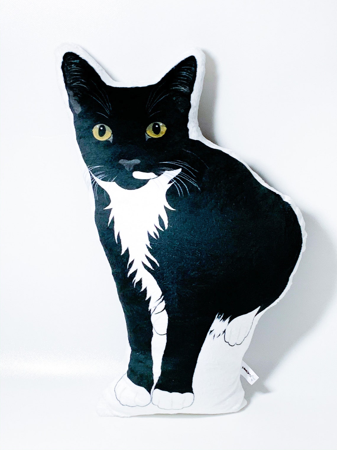 Tuxedo Cat Plushie Cat Shaped Plush Pillow Black and White Cat Etsy