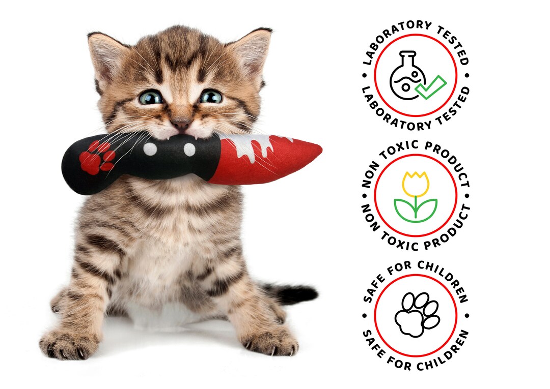 Bloody Knife Catnip Toy the ORIGINAL Bloody Knife Refillable Etsy