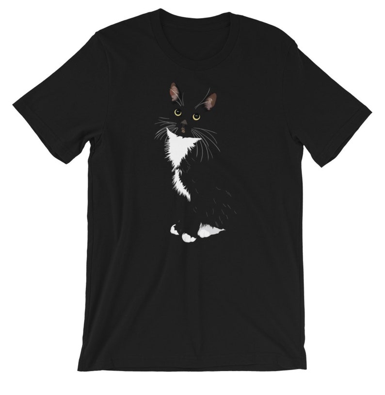 Tuxedo Cat T-Shirt Men's Black and White Cat Shirt Cat | Etsy