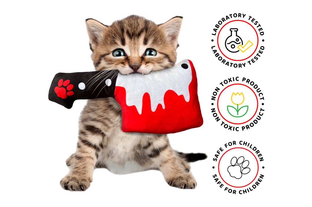 Bloody Cleaver Catnip Toy the ORIGINAL Refillable Cat Toy With Organic