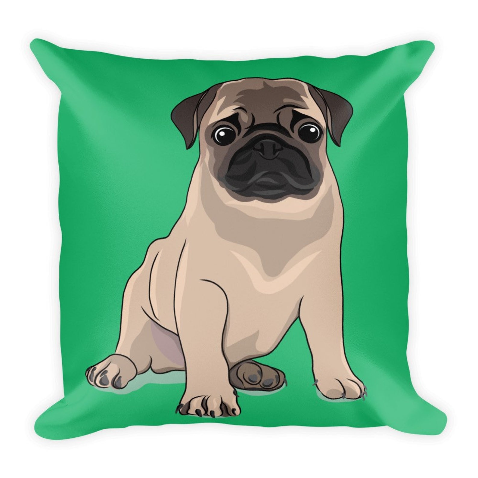Pug Pillow Cute Pug Puppy Pillow Puggle Lover Gift Pug Mom Etsy