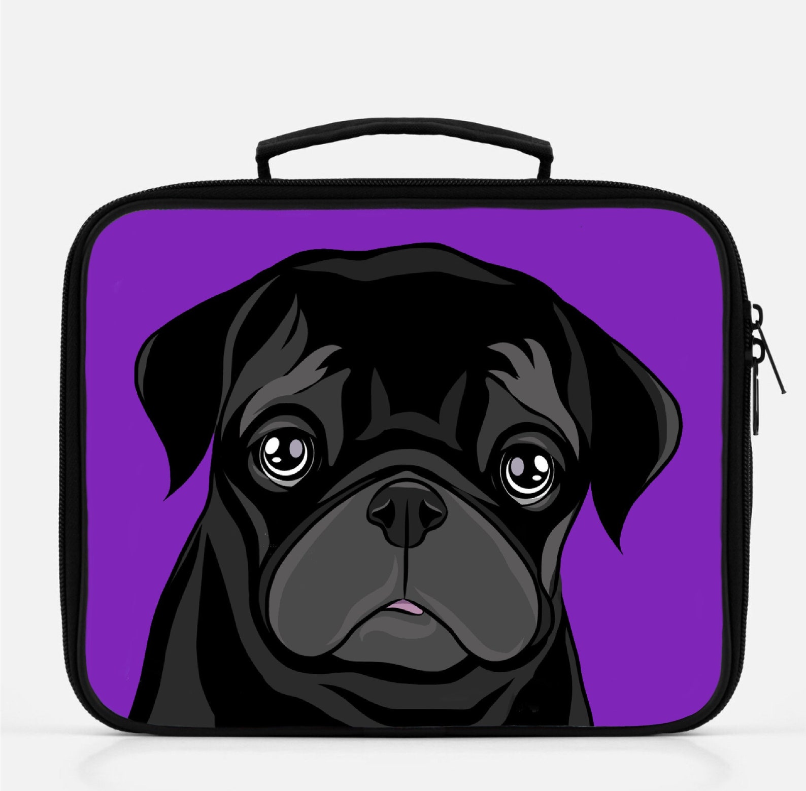 Black Pug Lunchbox Kids Lunch Pail Pug Puppy Gifts Back to Etsy