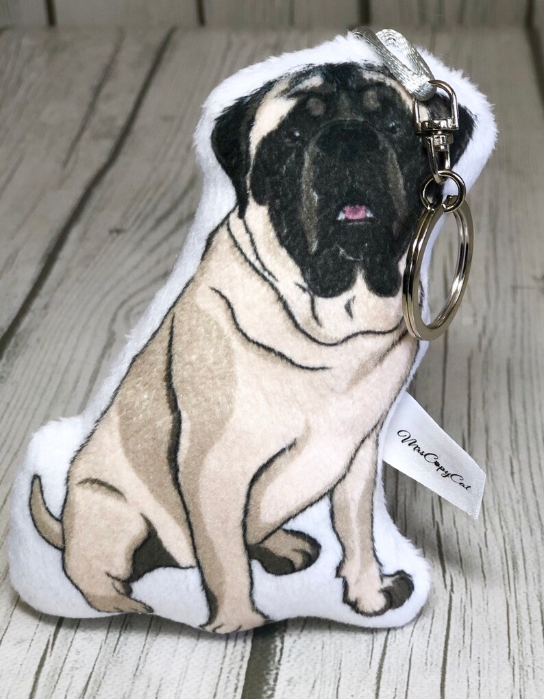 English Mastiff Keychain Bulldog Keychain Fawn Bulldog English Etsy