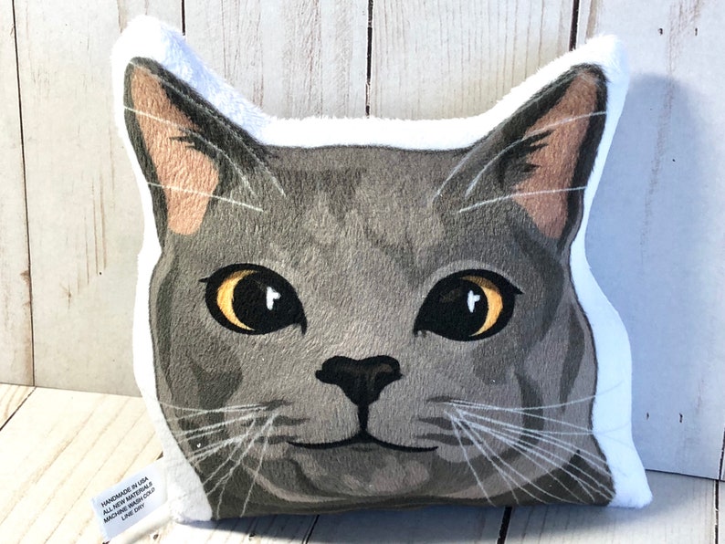 Russian Blue Cat Plush Cat Lover Gift Stuffed Cat Gift for Cat Etsy