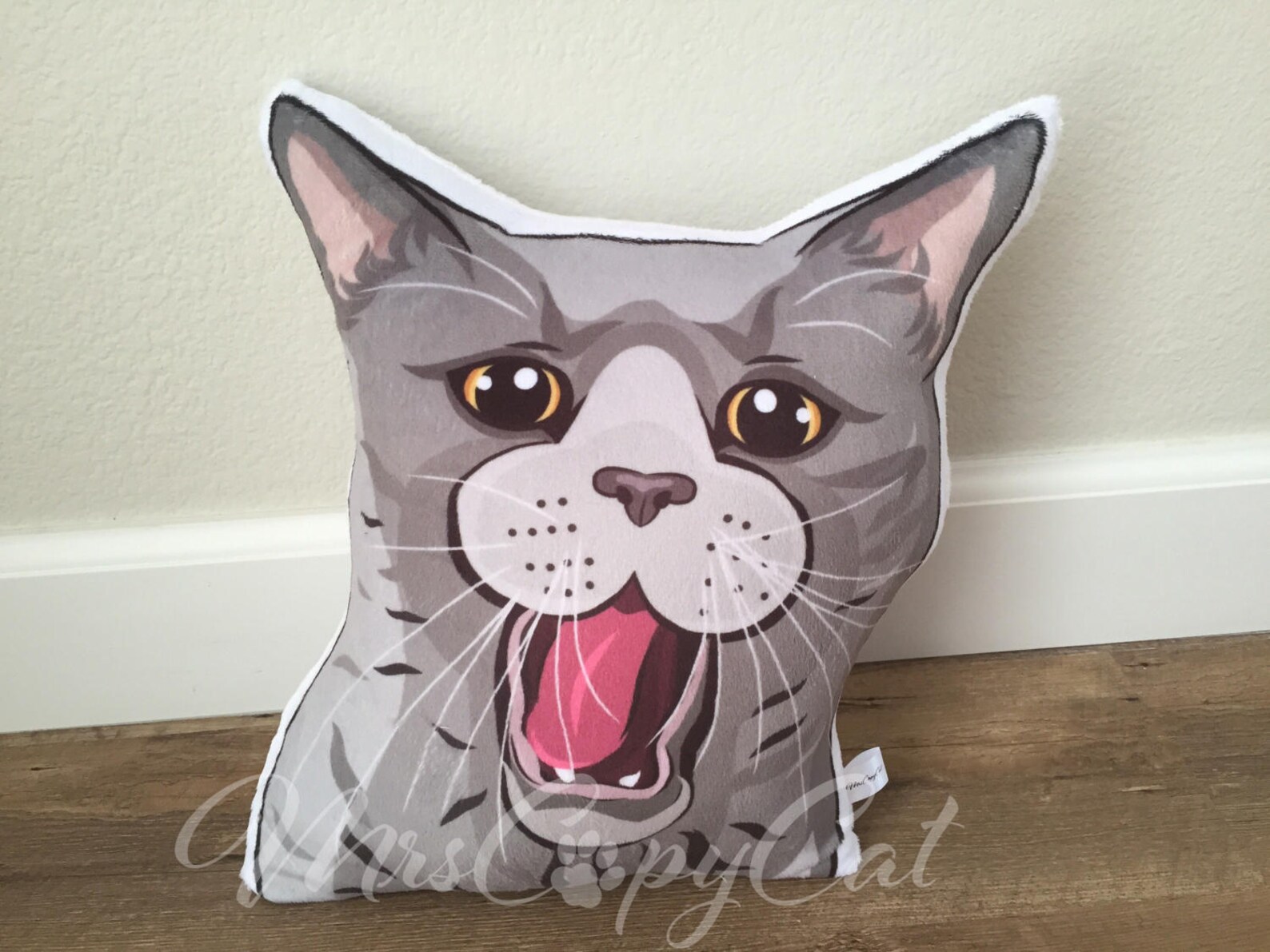 Funny Cat Pillow Russian Blue Cat Plushie Cat Shaped Pillow Etsy