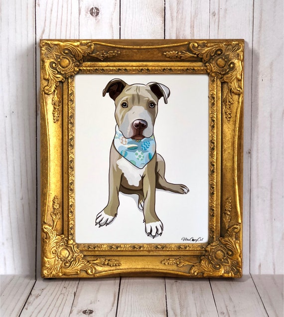 Pitbull Puppy Art Print Dog Portrait Hand Drawn Dog Art - Etsy UK Pitbull Puppy Art Print Dog Portrait Hand Drawn Dog Art - Etsy UK