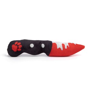 Bloody Knife Catnip Toy The ORIGINAL Bloody Knife Refillable Catnip Toy Halloween Catnip Toy for Killer Cats Washable Catnip Toy No Glue image 3