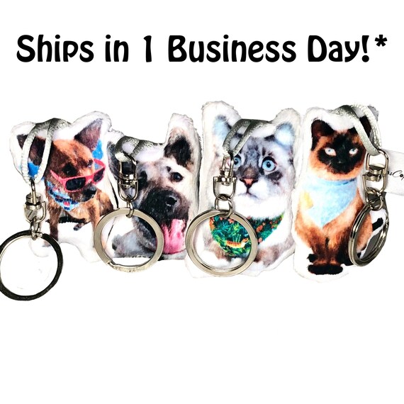 Custom Pet Keychain Dog Photo Pillow Keychain Cat Photo Pillow Etsy