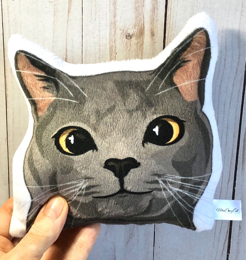 Russian Blue Cat Plush Cat Lover Gift Stuffed Cat Gift for Cat Etsy