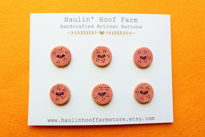 Round Ceramic ButtonsHandcrafted ButtonsEarthen Clay ButtonDecorative Clay ButtonHandmade ButtonUnique ButtonArtisan ButtonPinkRound