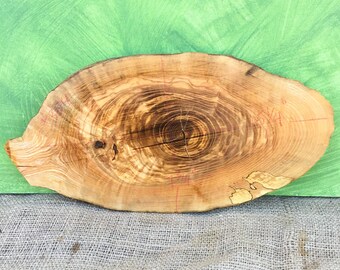 Lightly Spalted Ash Wood Cross Section - Live Edge Wood Slice - 15.25" x 7.75" x 7/8"