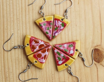 Ceramic Pizza Earrings