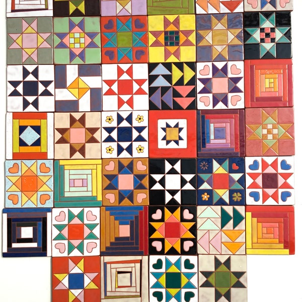Hand Painted Quilt Blocks Etsy