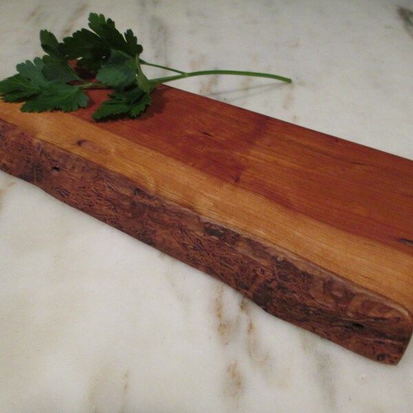 Horse-logged Natural Edge Cherry/Cutting Board/Serving Board/Live Edge/Raw Edge/Sustainable wood