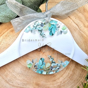 Acrylic Printed Eucalyptus Personalised Hanger Tag, Bridesmaid Tag, Hanger Tag, Bridesmaid Gift, Hanger Gift, Personalised Wedding Tags