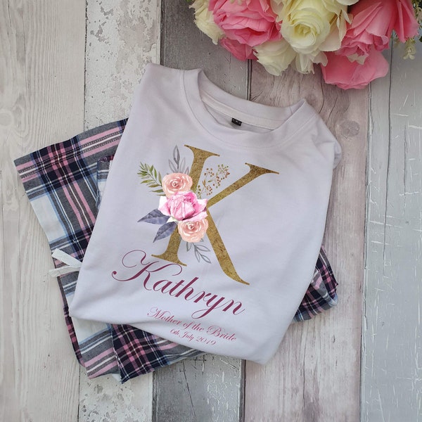 Bride To Be Pyjamas, Personalised Bride Pyjamas, Bridal Wear, Getting Married Gift, Engagement Gift, Bridesmaid Pyjamas