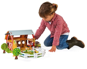 wooden farmhouse toy