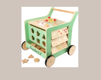 personalised wooden baby walker