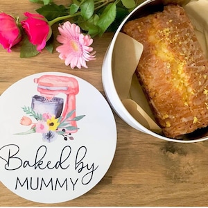 Baked By Personalised Cake Tin, Personalised Baking Tin, Watercolor Baking Tin, Baking Gift, Personalised Birthday Gift, Cake, Gift For Cake