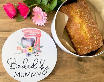 Baked By Personalised Cake Tin, Personalised Baking Tin, Watercolor Baking Tin, Baking Gift, Personalised Birthday Gift, Cake, Gift For Cake