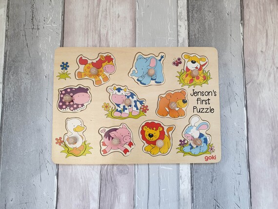 personalised wooden puzzle set