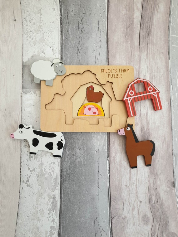 personalised wooden puzzle set
