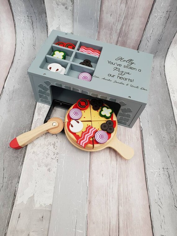 wooden pizza oven toy