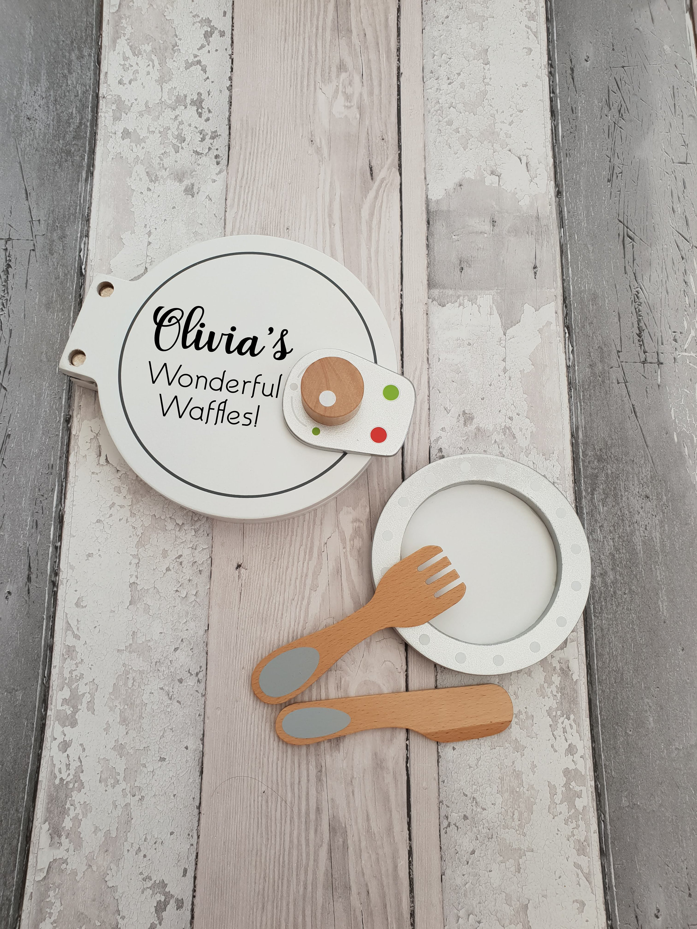 personalised modern wooden play kitchen