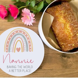 Personalised Nannie Cake Tin, Personalised Baking Tin, Baking World A Better Place,Baking Gift, Personalised Birthday Gift, Cake Tin, Baking